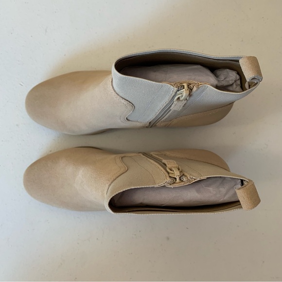 Violet & Red Tan Suede Loaded Knit Cuff Heeled Bootie Boots Size 8.5 NWT - Picture 8 of 17